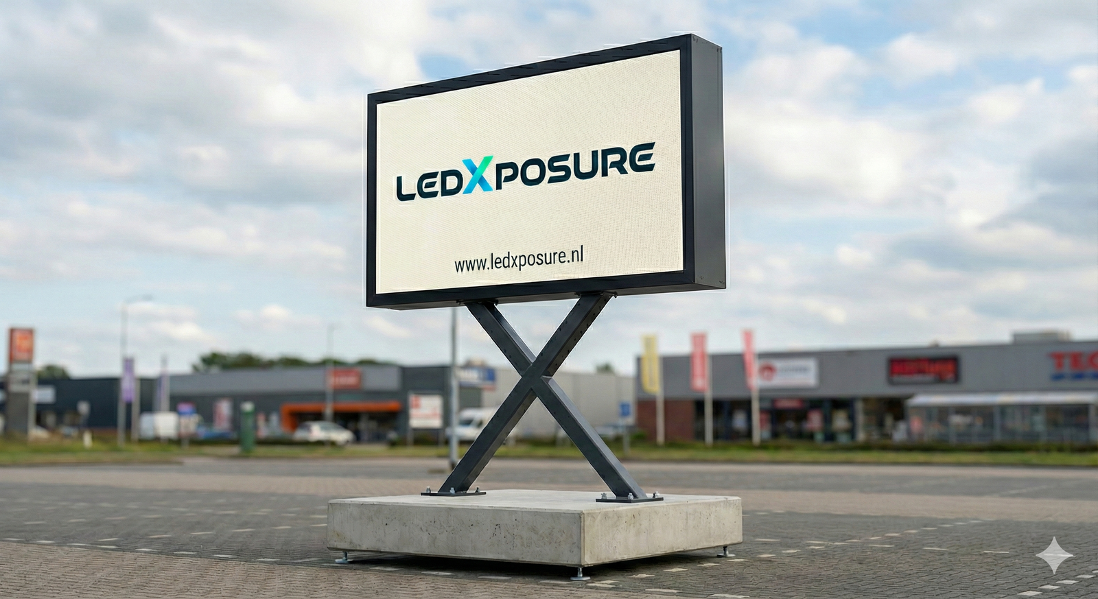 LedXposure LED-scherm op commerciële locatie